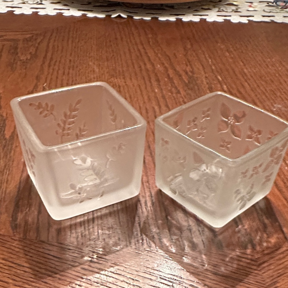 Frosted Glass Votive Candle Holders